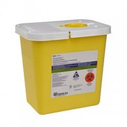 8982 Recolector para residuos líquidos biológico infecciosos con tapa, bisagra color amarillo de 7.57 LT Caja con 20 piezas