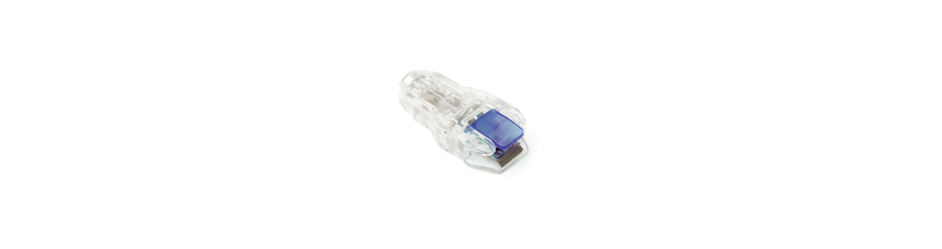 989803166031 Clip Universal transparente / Adaptador al cable del cardiógrafo Caja c/10 piezas