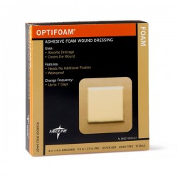 MSC1065EP, OPTIFOAM® APÓSITO DE ESPUMA ADHESIVO PARA HERIDAS DE 15.49 cm x 14.22 cm, SACRO, CAJA C/100