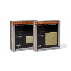 MSC9614EP, OPTIFOAM Ag® APOSITO NO ADHESIVO CON PLATA PARA HERIDAS DE 10.16 cm x 10.16 cm ALMOHADILLA, CAJA C /100